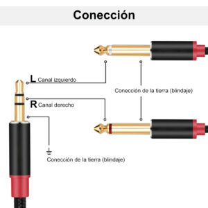 Cable 3.5 trs a 2 6.35 ts